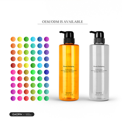 500ml προσαρμοσμένο πολυτελές πλαστικό Body Wash Lotion δοχείο διαφανή μπουκάλια σαμπουάν