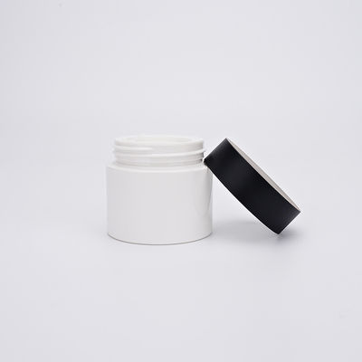 30ml εμπορευματοκιβώτιο κεφαλής κοχλίου της PET, άσπρο πλαστικό καλλυντικό βάζο κρέμας