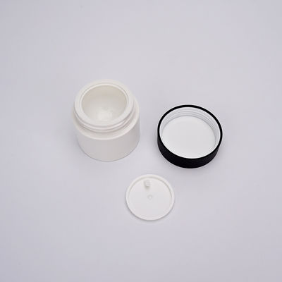 30ml εμπορευματοκιβώτιο κεφαλής κοχλίου της PET, άσπρο πλαστικό καλλυντικό βάζο κρέμας