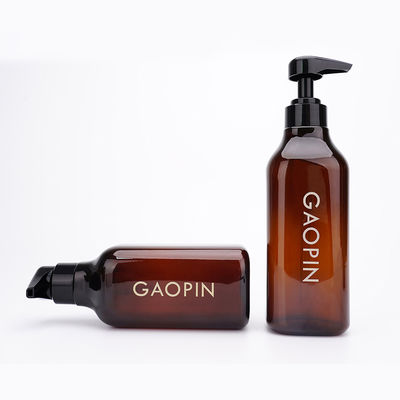 500ml ηλέκτρινα πλαστικά μπουκάλια σαμπουάν της PET και Dropper συσκευασίας σφράγιση
