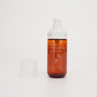 80ml 100ml πλαστική καλλυντική συσκευασία μπουκαλιών λοσιόν αντλιών ηλέκτρινη