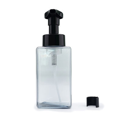 Το τετραγωνικό μπουκάλι 280ml 500ml αντλιών πλαστικού αφρού καθαρίζει/μπλε συσκευασία