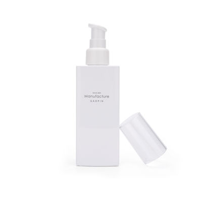 Άσπρο τετραγωνικό 100ml 120ml 150ml 200ml εμπορευματοκιβωτίων του προσώπου δέρματος μπουκάλι λοσιόν φροντίδας πλαστικό