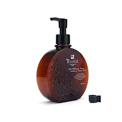 250ml καφετιά μπουκάλια αντλιών PETG ηλέκτρινα για τη συσκευασία φροντίδας δέρματος
