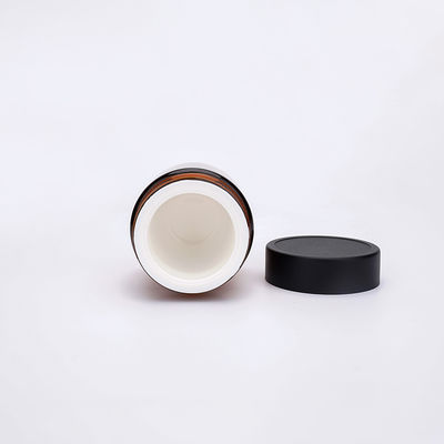 Καφετιά Skincare της PET κενή Skincare συσκευασία μπουκαλιών 30g 50g με την κεφαλή κοχλίου