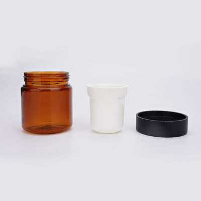 Καφετιά Skincare της PET κενή Skincare συσκευασία μπουκαλιών 30g 50g με την κεφαλή κοχλίου