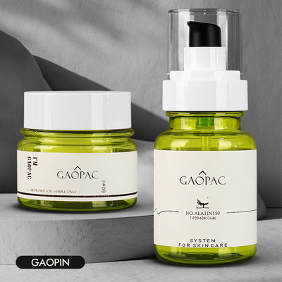 40ml 50ml 130ml πράσινο πλαστικό λοσιόν μπουκαλιών σύνολο συσκευασίας πολυτέλειας καλλυντικό